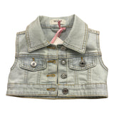 Vicolo Einfarbige Jeansweste mit Knöpfen Hellblau für Baby Mädchen
