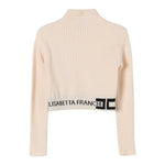 ELISABETTA FRANCHI maglia mezzo collo tinta unita con logo Panna per Bambina EFMA152X PANNA ELISABETTA FRANCHI 