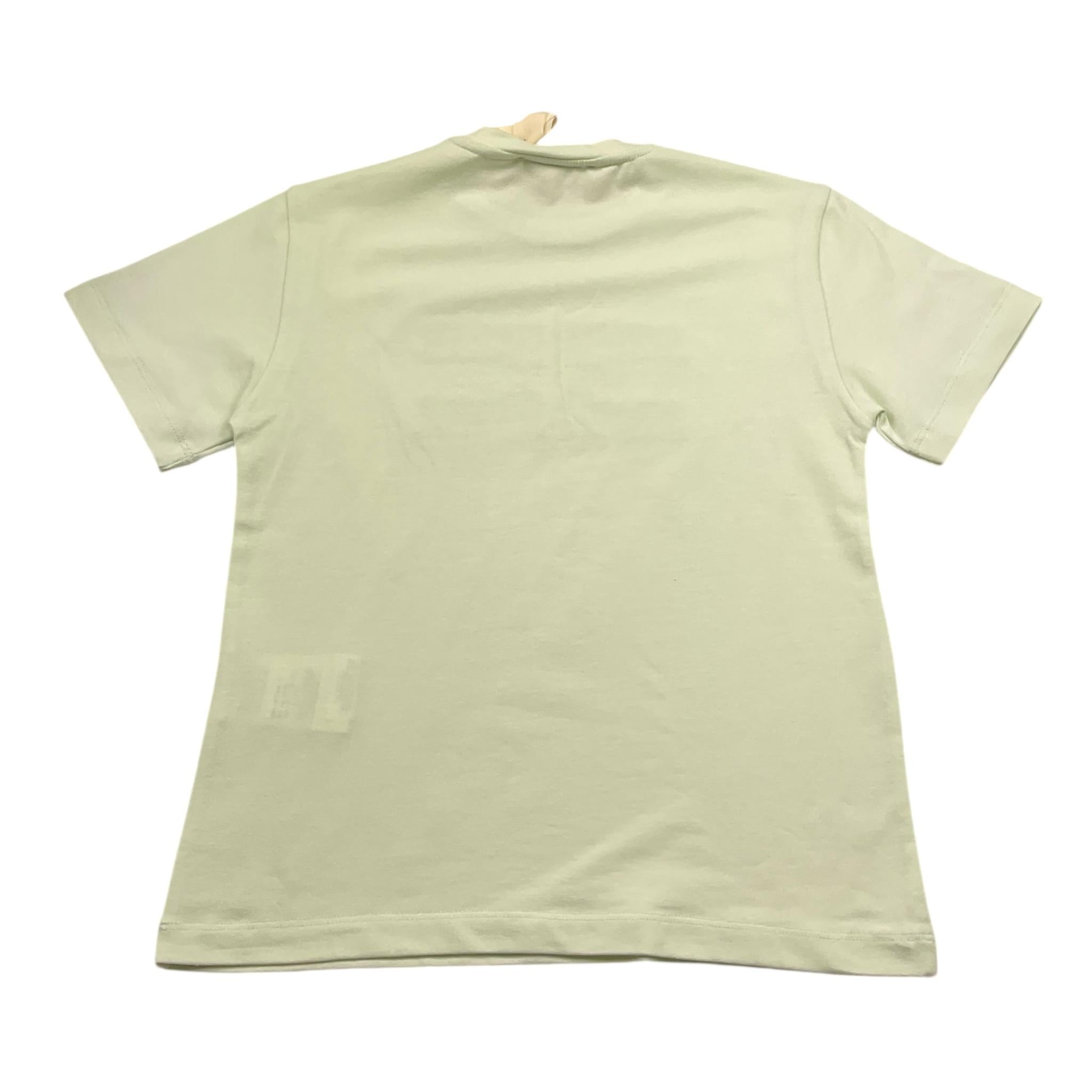 Elisabetta Franchi T-Shirt Girocollo Tinta Unita con Applicazioni Brillantini per Bambina EFTS230X VERDE ELISABETTA FRANCHI 