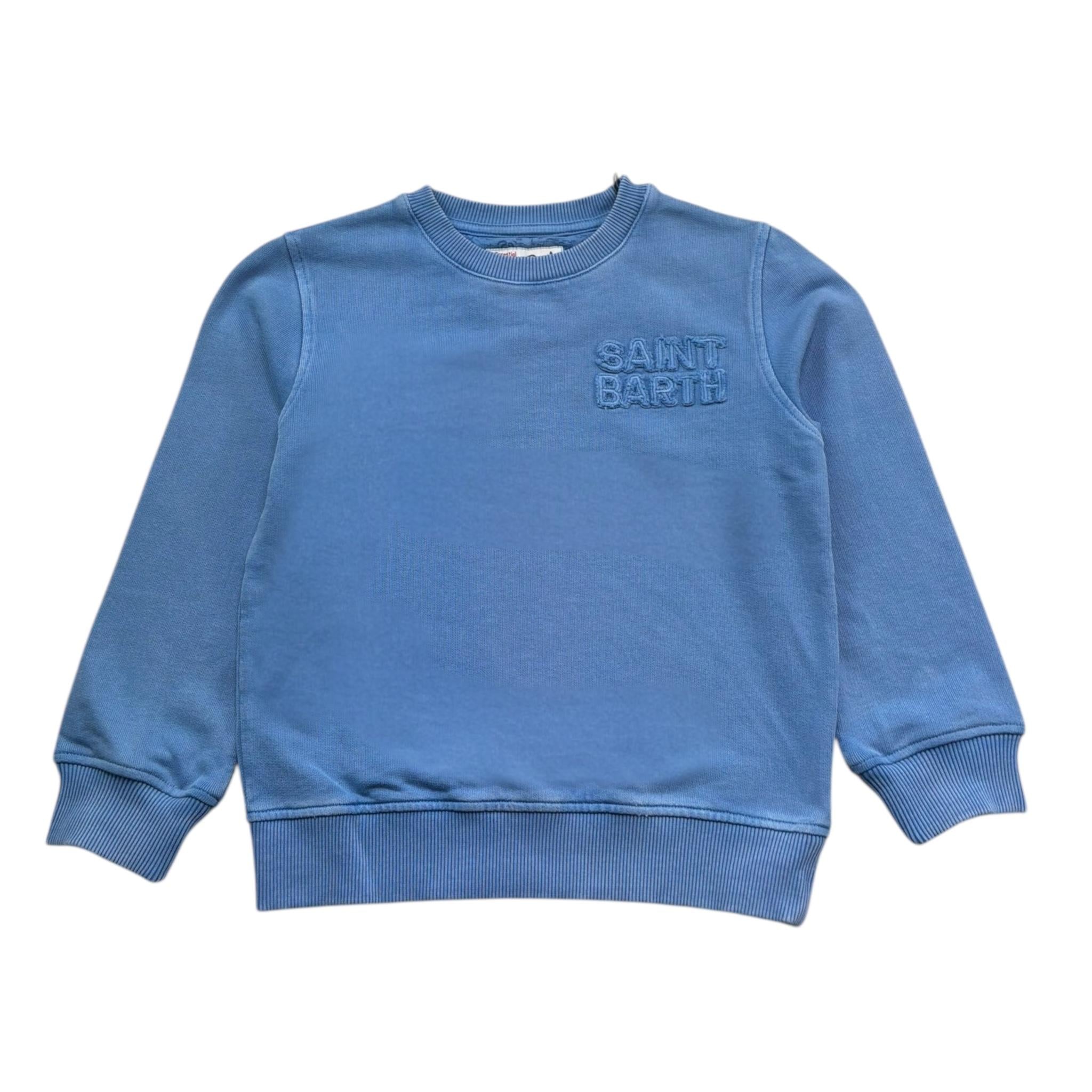 Saint Barth Felpa Tinta Unita Girocollo per Bambino 00775L COBALTO SAINT BARTH 