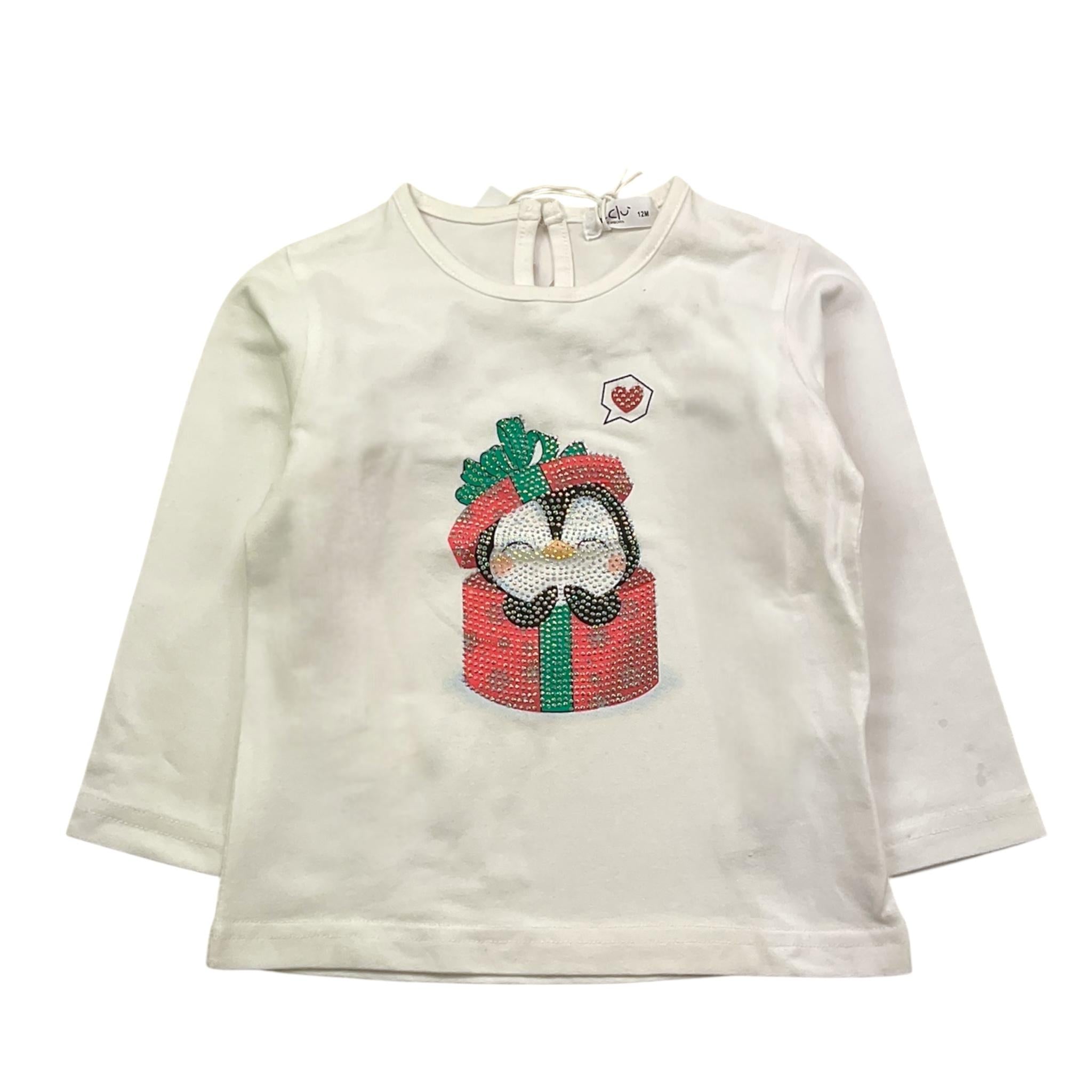 Y-CLU shirt girocollo tinta unita con brillantini Bianco per Neonata YN20705 BIANCO Y-CLU 