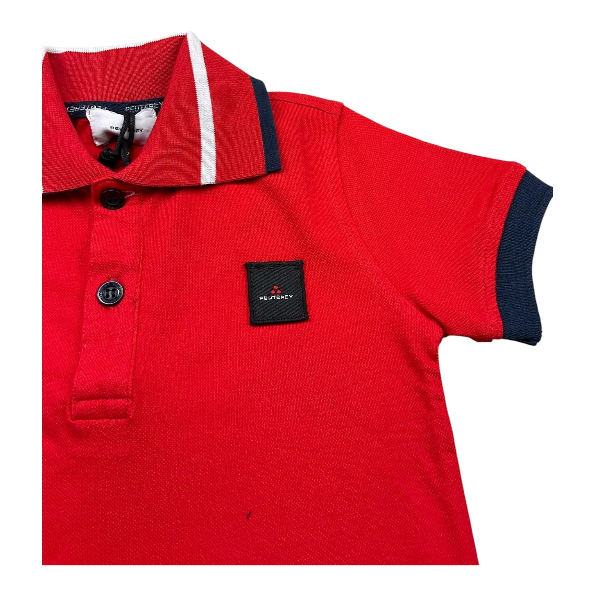 Peuterey Polo Mezza Manica Tinta Unita per Neonato PTB1993 ROSSO PEUTEREY 