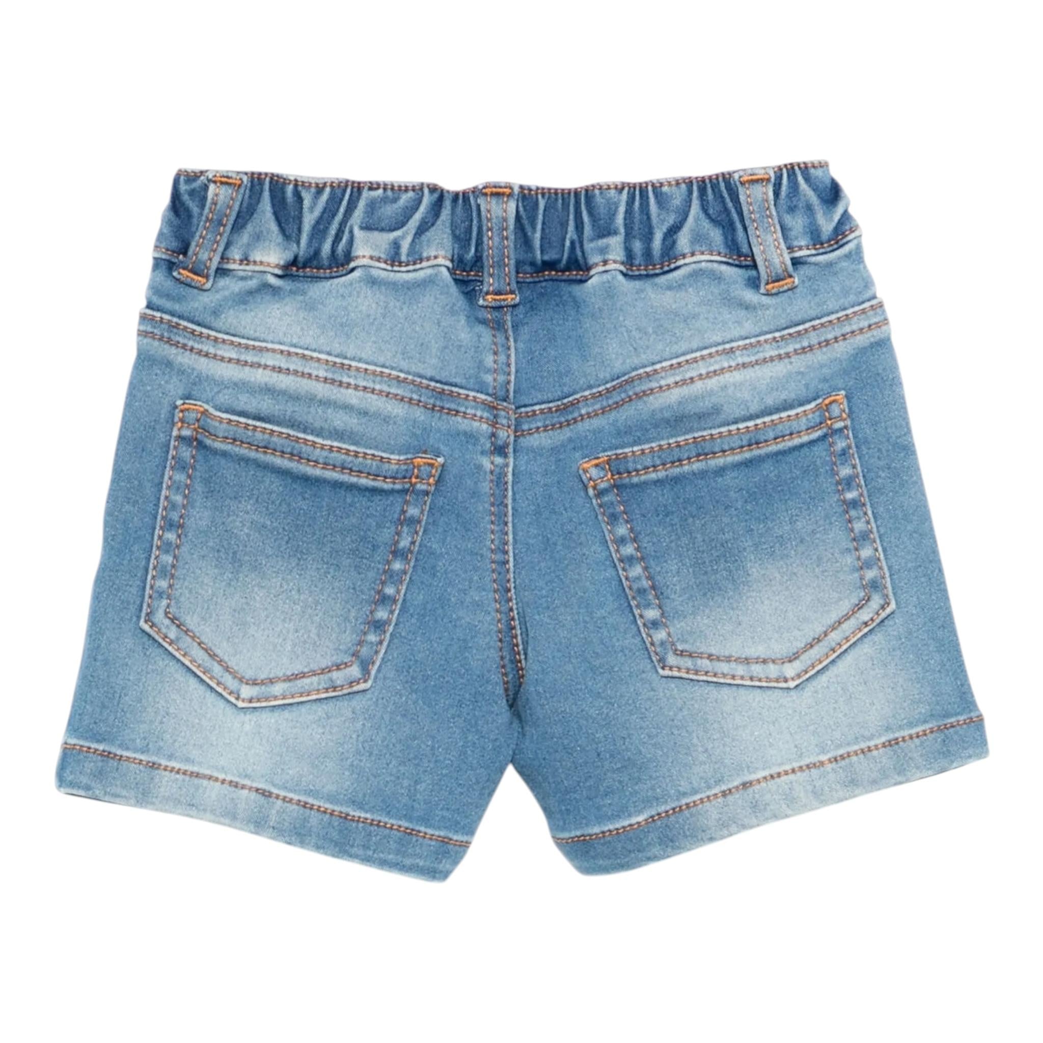 Moschino Bermuda Tinta Unita In Denim per Neonato MUQ01KN AZZURRO MOSCHINO 