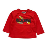 MOSCHINO shirt girocollo tinta unita con stampa Rosso per Neonato M7O00R ROSSO MOSCHINO 