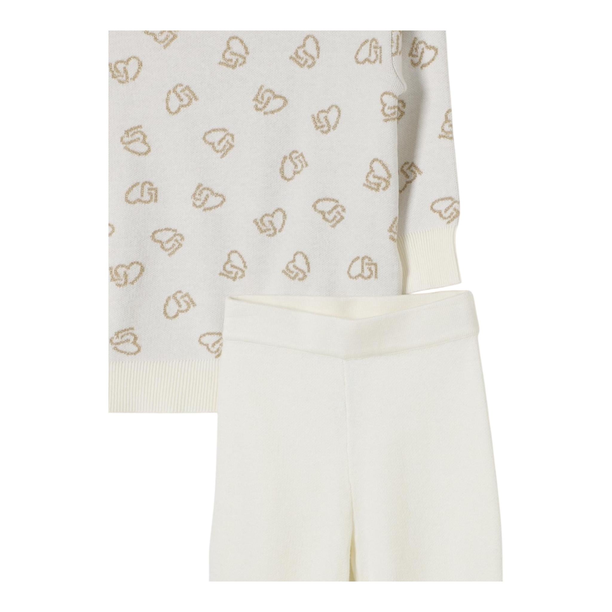 LIU JO completo 2 pezzi maglia-pantalone modello zampa Panna per Bambina KF4034 PANNA LIU JO 