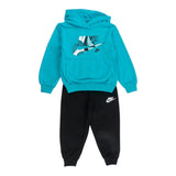 Nike Completo 2 Pezzi Felpa-Pantalone Verde Petrolio per Bambino 86M692 VERDE PETROLIO NIKE 