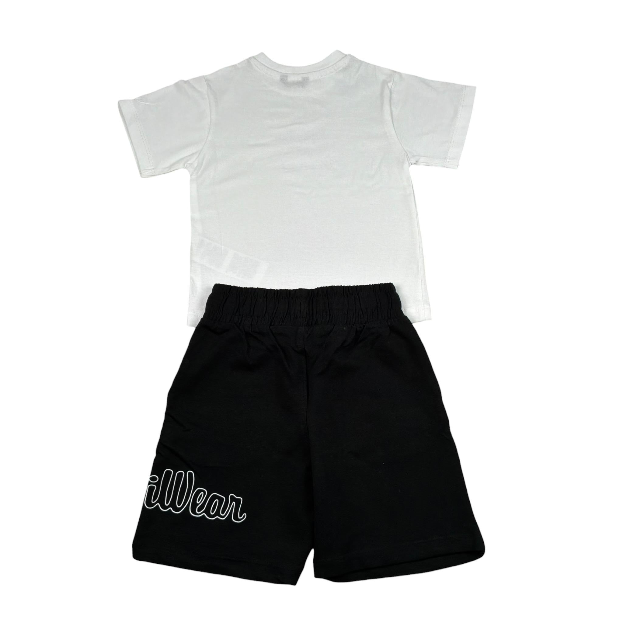 Refrigiwear Completo 2 Pezzi T-Shirt-Bermuda per Neonato R1101W25X BIANCO/NERO REFRIGIWEAR 