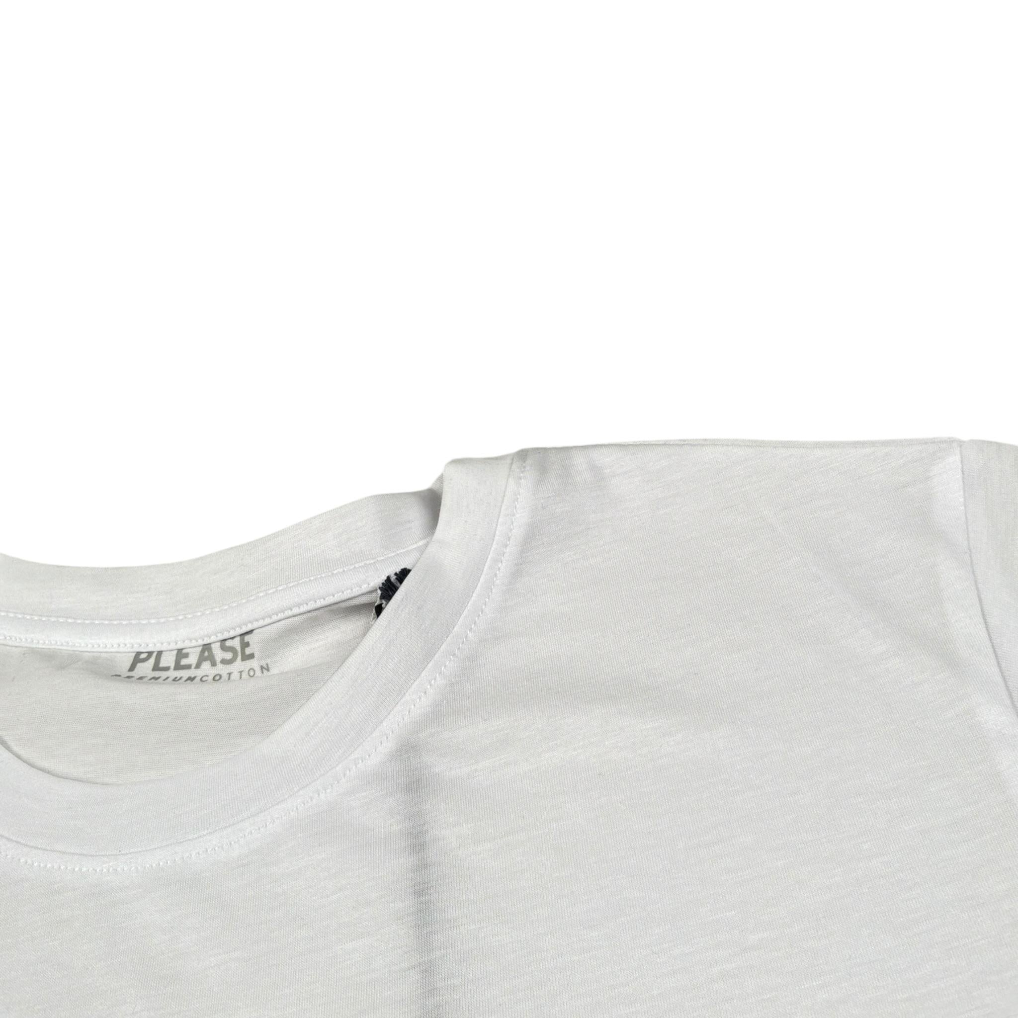 Please T-Shirt Girocollo tinta unita Bianco per Bambino MB21030B73XX BIANCO PLEASE 