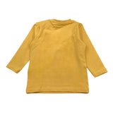 Name.It Shirt Rundhalsausschnitt Einfarbig mit gelbem Aufdruck für Baby Mädchen