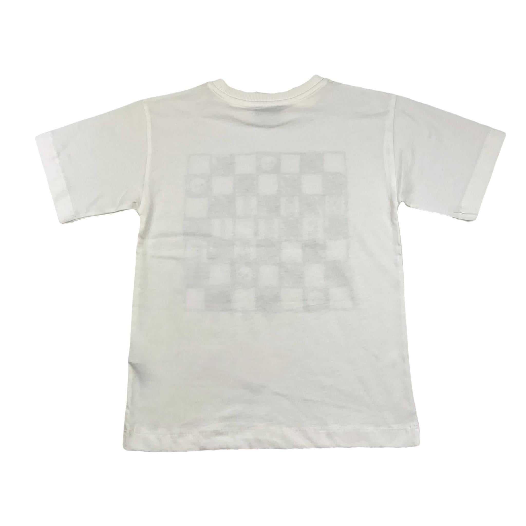 MOSCHINO t-shirt tinta unita girocollo con stampa Bianco per Bambino HUM05G BIANCO MOSCHINO 