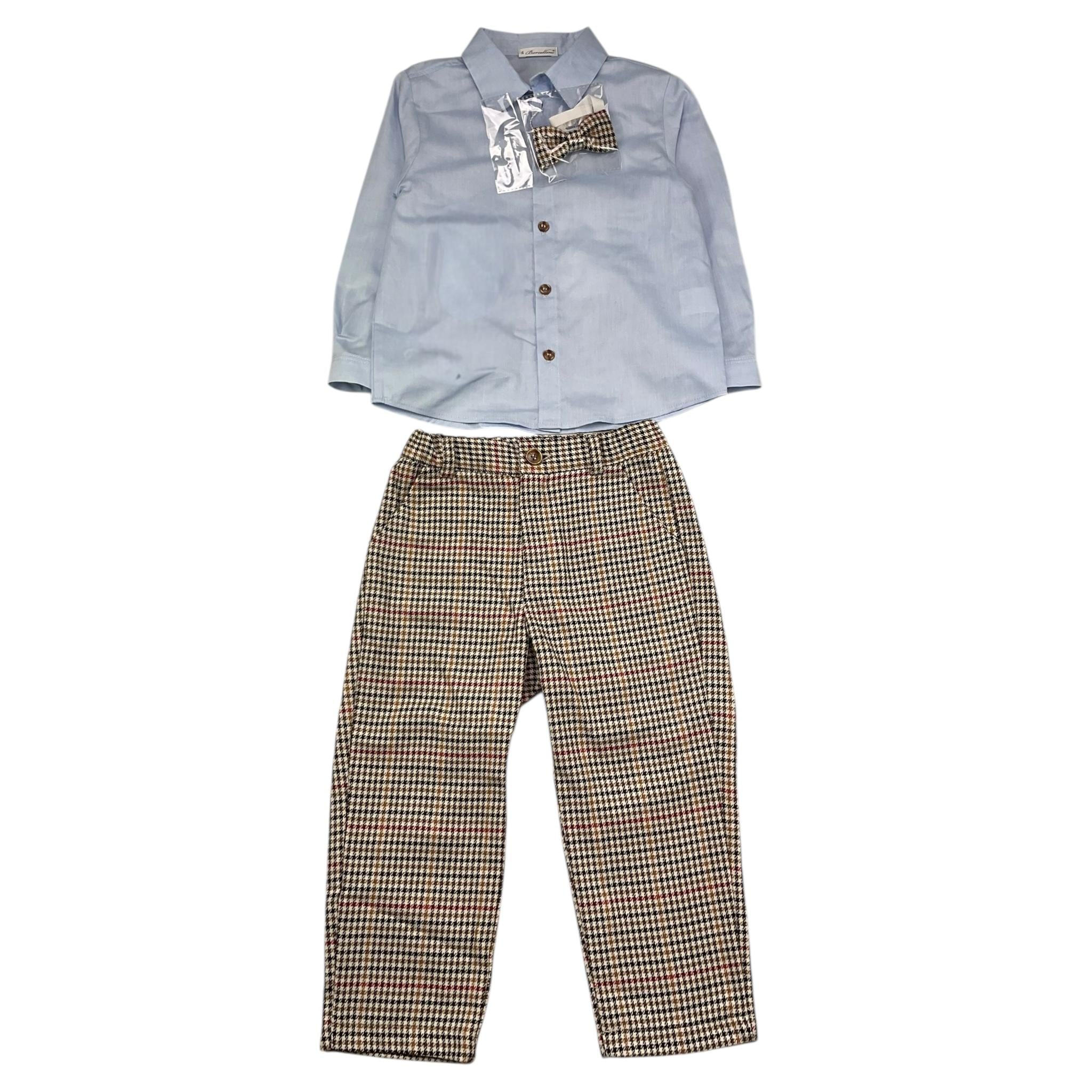 BARCELLINO completo 3 pezzi camicia-pantalone-papillon Azzurro per Neonato 1150705L AZZURRO BARCELLINO 