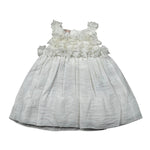 Please Abito Giromanica Tinta Unita con Tulle per Neonata AB36370G73 BIANCO PLEASE 