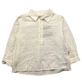 Dou Dou Langarm-Shirt in einfarbigem Weiß für Babys