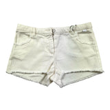 Die Eule Short Einfarbig mit verstellbarer Taille Creme für Mädchen