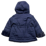 MINI BANDA giubbino tinta unita con cappuccio Blu per Neonata 31774 BLU MINI BANDA 