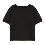 Simonetta T-Shirt Girocollo Tinta Unita con Taschino per Bambina SW8A31 NERO SIMONETTA 