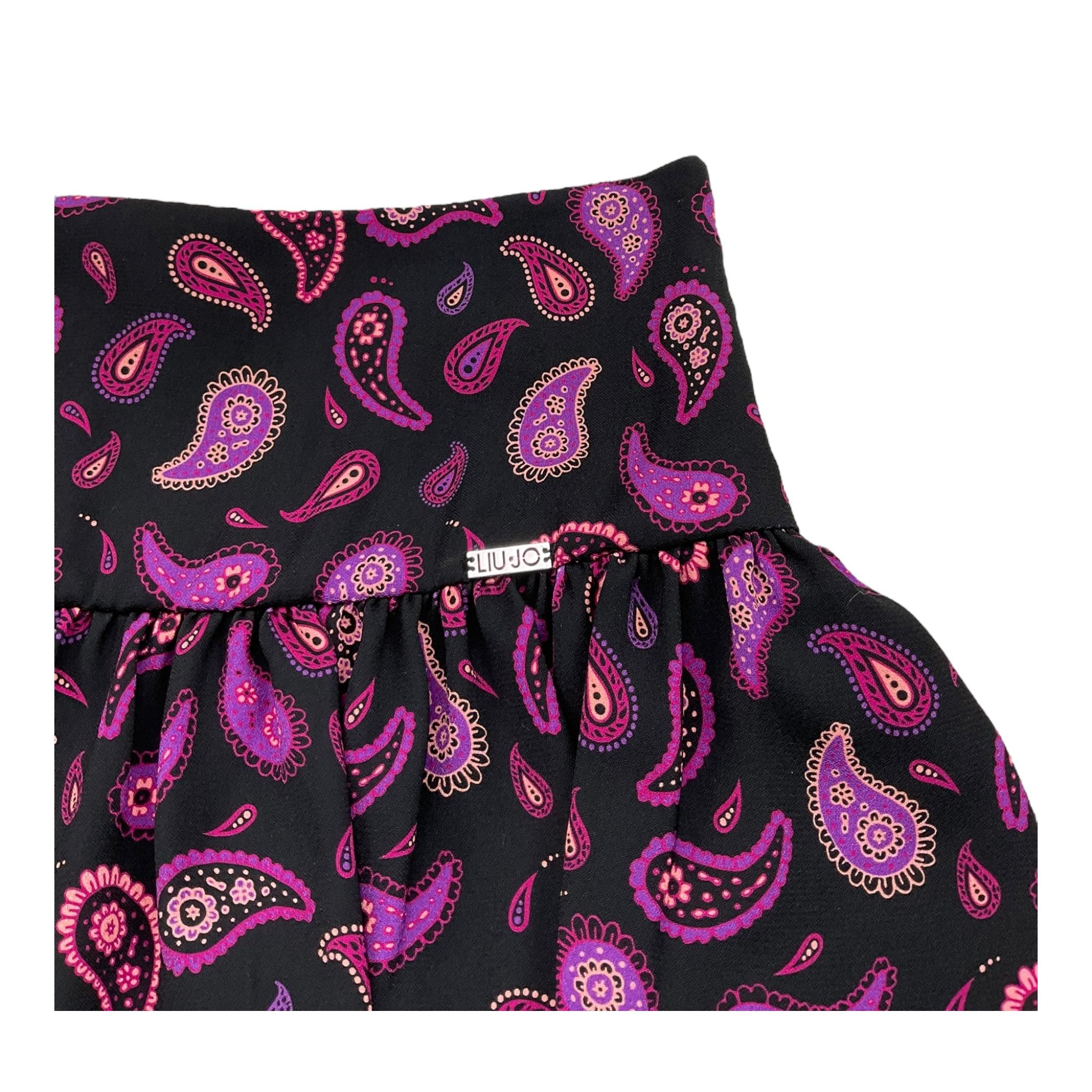 LIU JO gonna tinta unita stampa fantasia Nero per Bambina GF3221 NERO LIU JO 