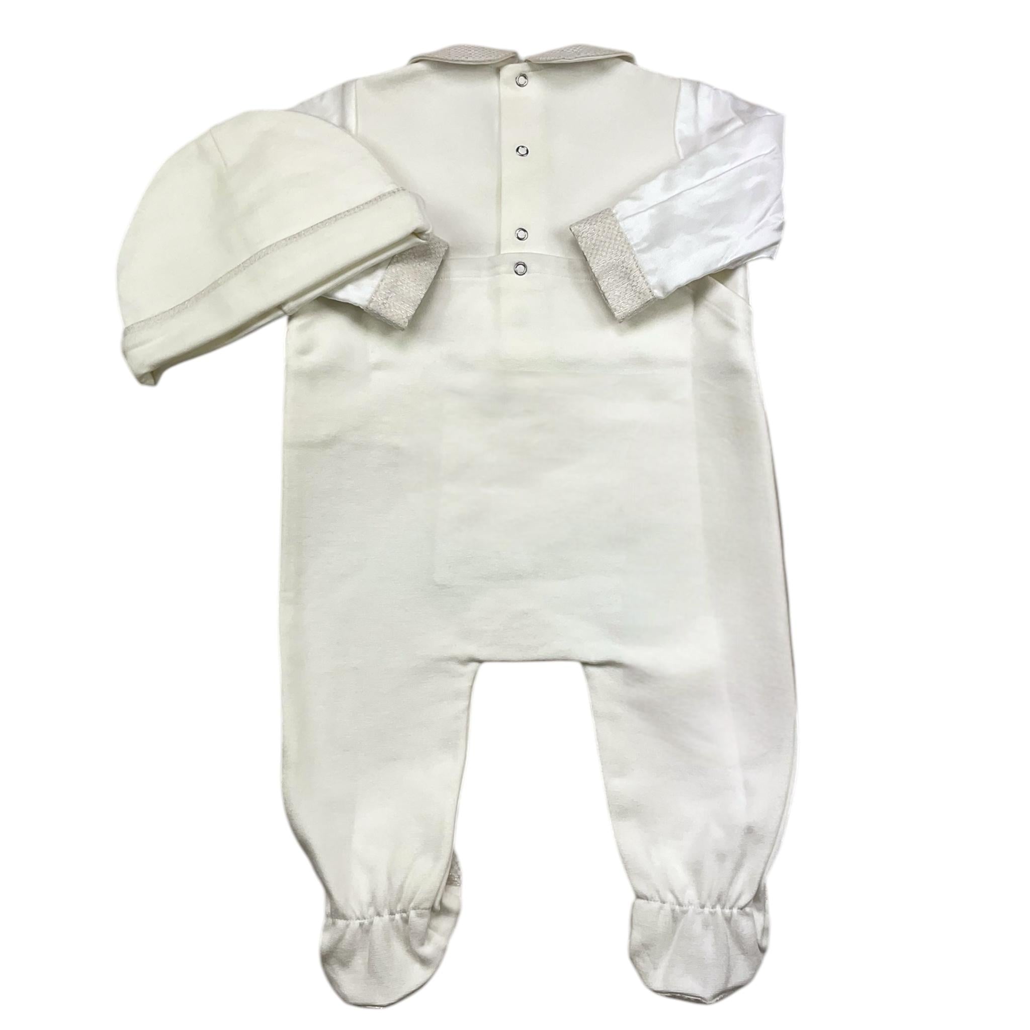 PETIT se tutina manica lunga tinta unita con cappello Bianco per Neonato S7115505 BIANCO PETIT 