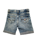 Guess Bermuda In Denim Tinta Unita con Girovita Regolabile per Neonato N5GD00D41E0 AZZURRO GUESS 