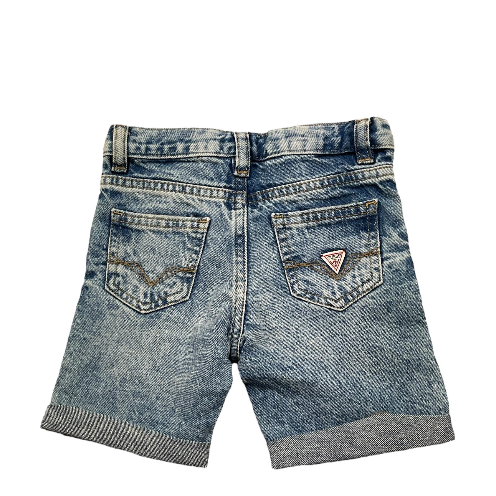 Guess Bermuda In Denim Tinta Unita con Girovita Regolabile per Neonato N5GD00D41E0 AZZURRO GUESS 