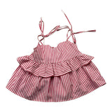 Janice Weiß/Rosa gestreiftes trägerloses Top für Mädchen