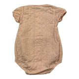 Bamboom+Babies Einfarbiger Strampler mit halben Ärmeln, durchbrochen, Rosa, für Neugeborene