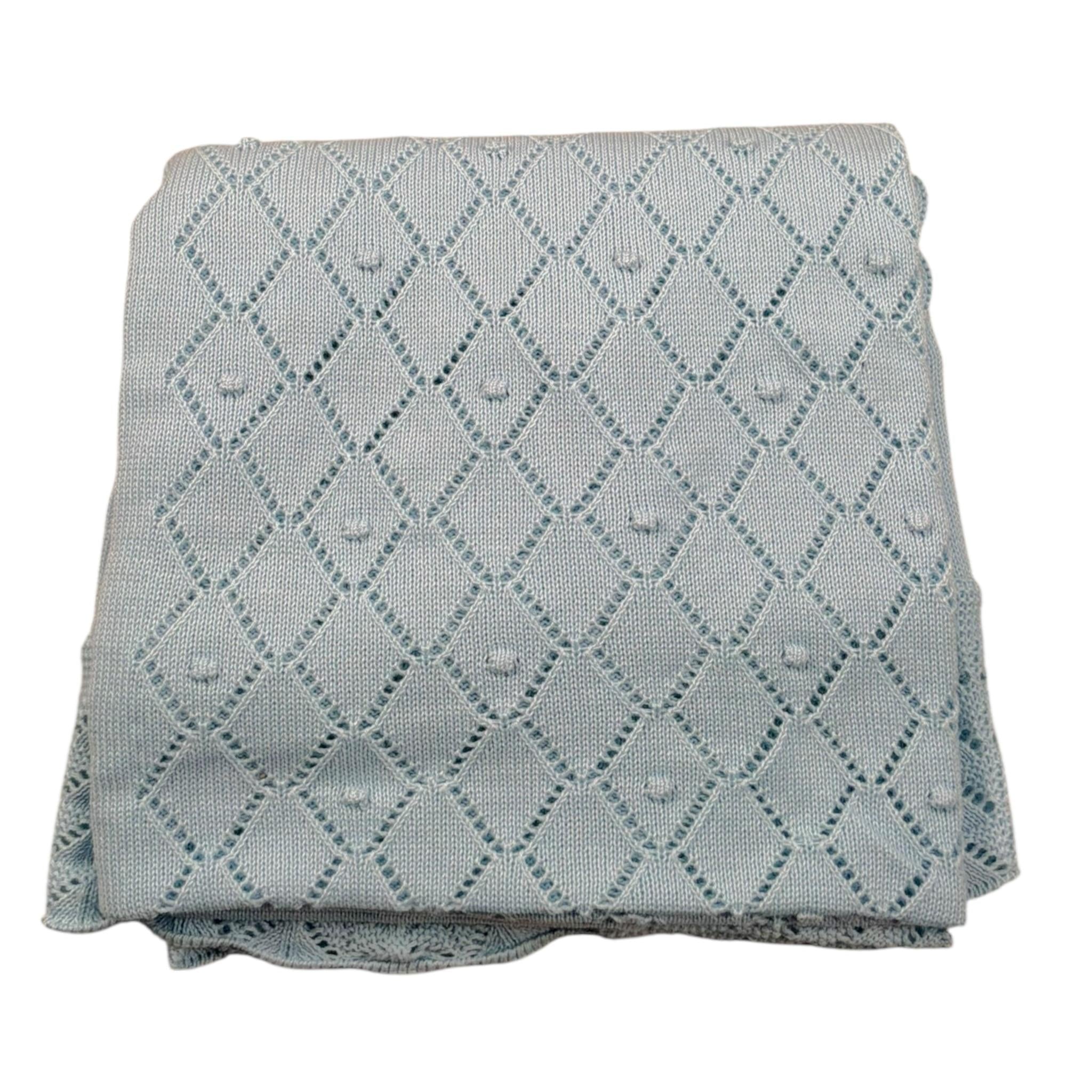 Juliana Coperta tinta unita con Fiocco Azzurro per Neonata 25011 AZZURRO JULIANA 