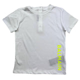 Balmain T-Shirt Rundhalsausschnitt einfarbig mit weißem Logo-Print für Babys