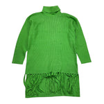 TO be too abito in maglia tinta unita collo alto Verde per Bambina TBT2453V VERDE TO be too 