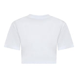 Barrow Kids Einfarbiges Rundhals-T-Shirt mit Glitzer-Print Weiß für Mädchen