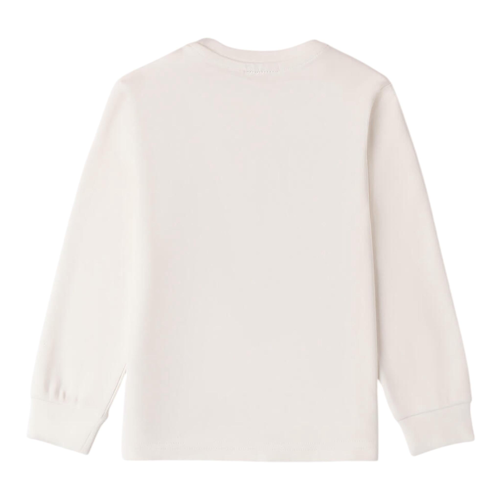 SARABANDA shirt girocollo tinta unita con stampa in contrasto Panna per Neonato 0A146N PANNA SARABANDA 