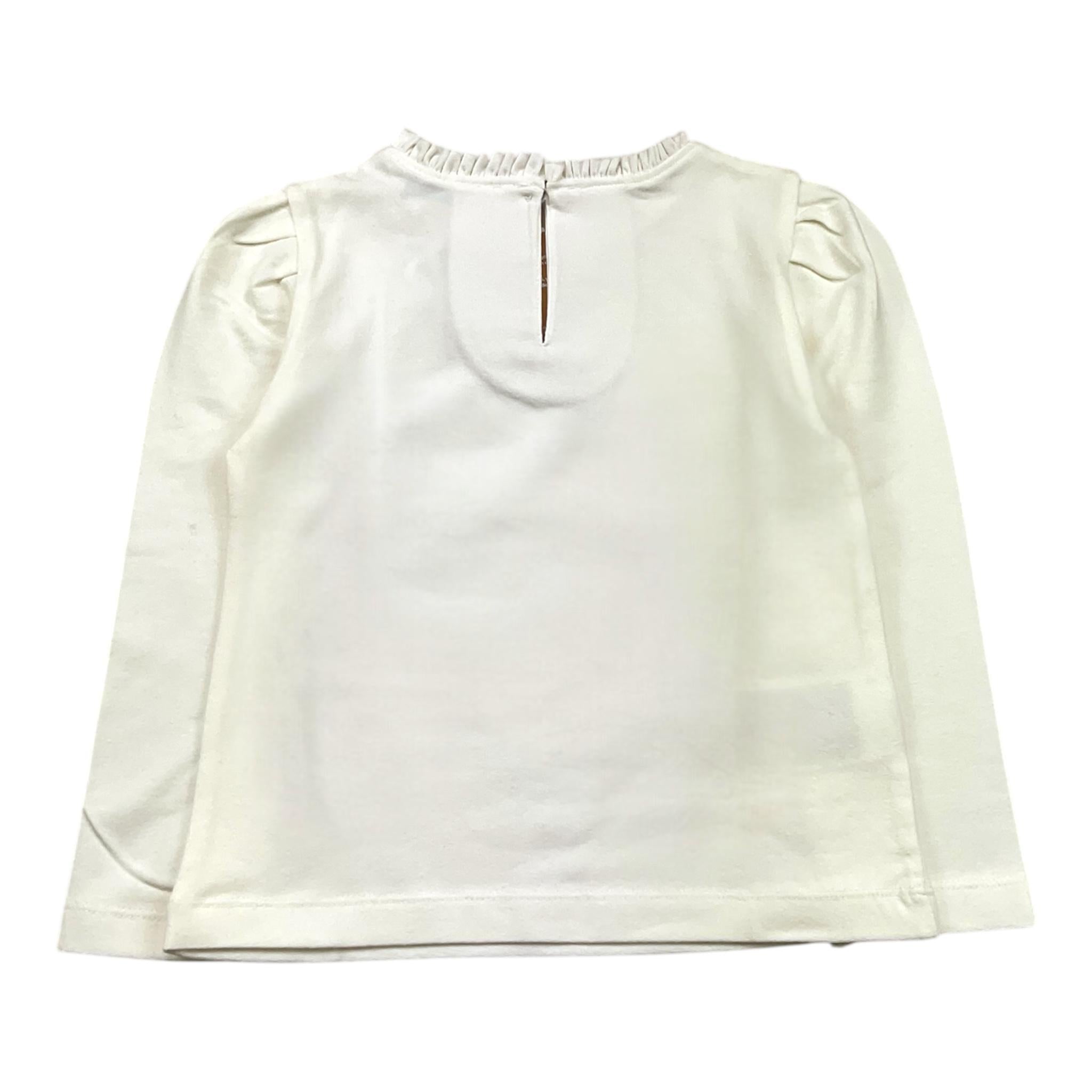 MAYORAL shirt tinta unita con stampa in contrasto Bianco per Bambina 406535 BIANCO MAYORAL 