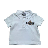 Moschino Polo Mezza Manica Tinta Unita per Neonato MUM04J BIANCO MOSCHINO 