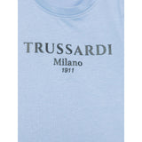 Trussardi T-Shirt Girocollo Tinta Unita con Stampa per Neonato TIP25011TSXXX AZZURRO TRUSSARDI 