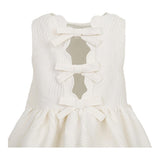 Simonetta Abito Tinta Unita Giromanica con Fiocco per Bambina SW1A82 BIANCO SIMONETTA 
