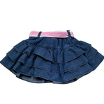 Le Bebe Gonna Tinta Unita con Cinturino per Neonata LBG6417 BLU LE BEBE 