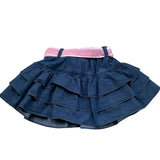 Le Bebe Gonna Tinta Unita con Cinturino per Neonata LBG6417 BLU LE BEBE 