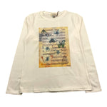 DIXIE shirt girocollo tinta unita con stampe in contrasto Panna per Bambina LB68030G34 PANNA DIXIE 