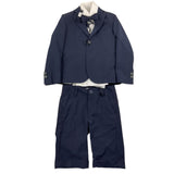 Shako' 3-teiliger Anzug Jacke-Hemd-Bermuda-Fliege Blau für Jungen