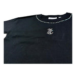 Juicy Couture T-Shirt Girocollo Tinta Unita con Stampa per Bambina JBX6629 NERO JUICY COUTURE 
