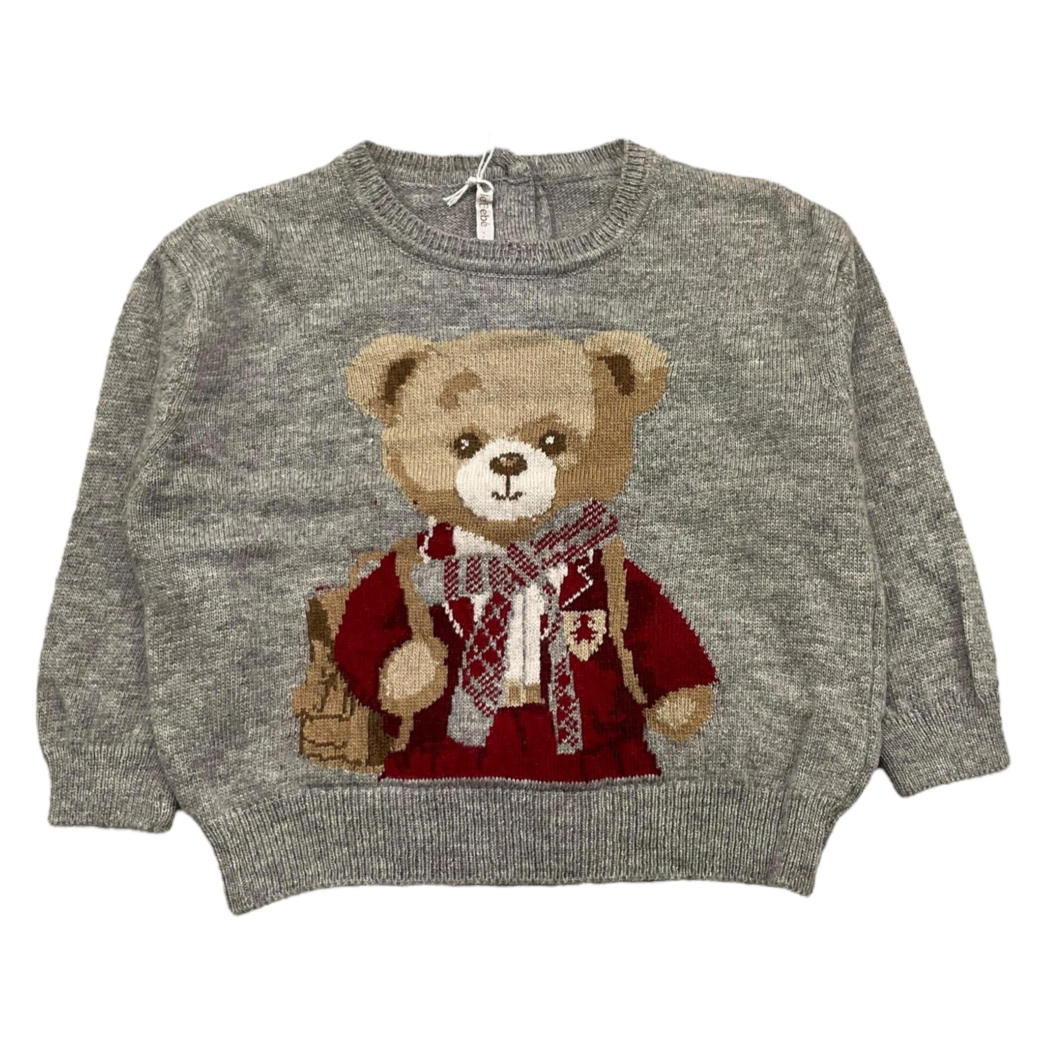 LE BEBE' maglia girocollo tinta unita cn stampa orso Grigio per Neonato LBG6134 GRIGIO LE BEBE' 