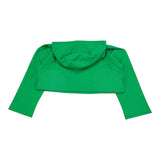 Chiara Ferragni Einfarbiger Crop Hoodie mit grünem Aufdruck für Baby Mädchen
