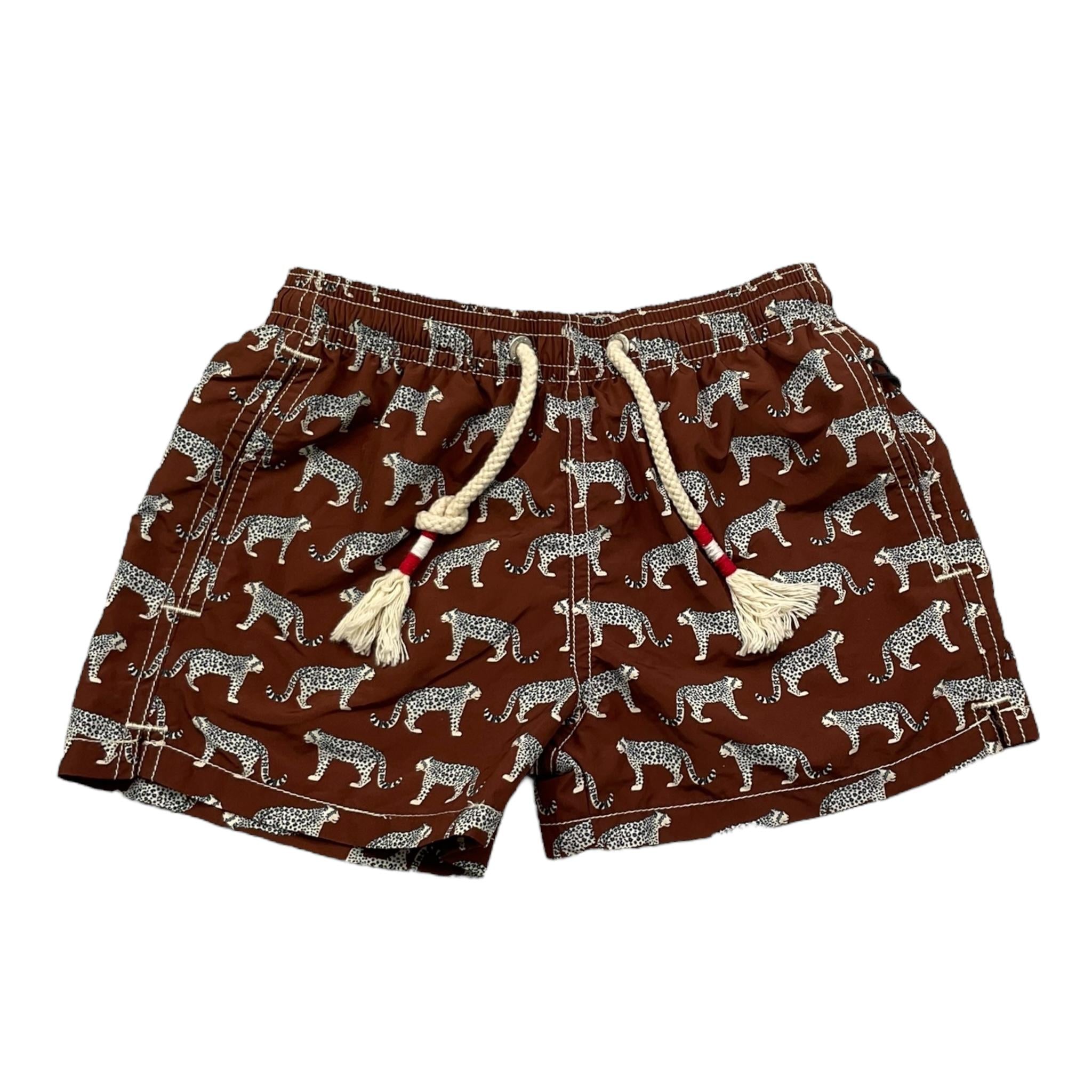 Saint Barth Costume Tinta Unita con Stampa Animale per Bambino JEA0016 MARRONE SAINT BARTH 