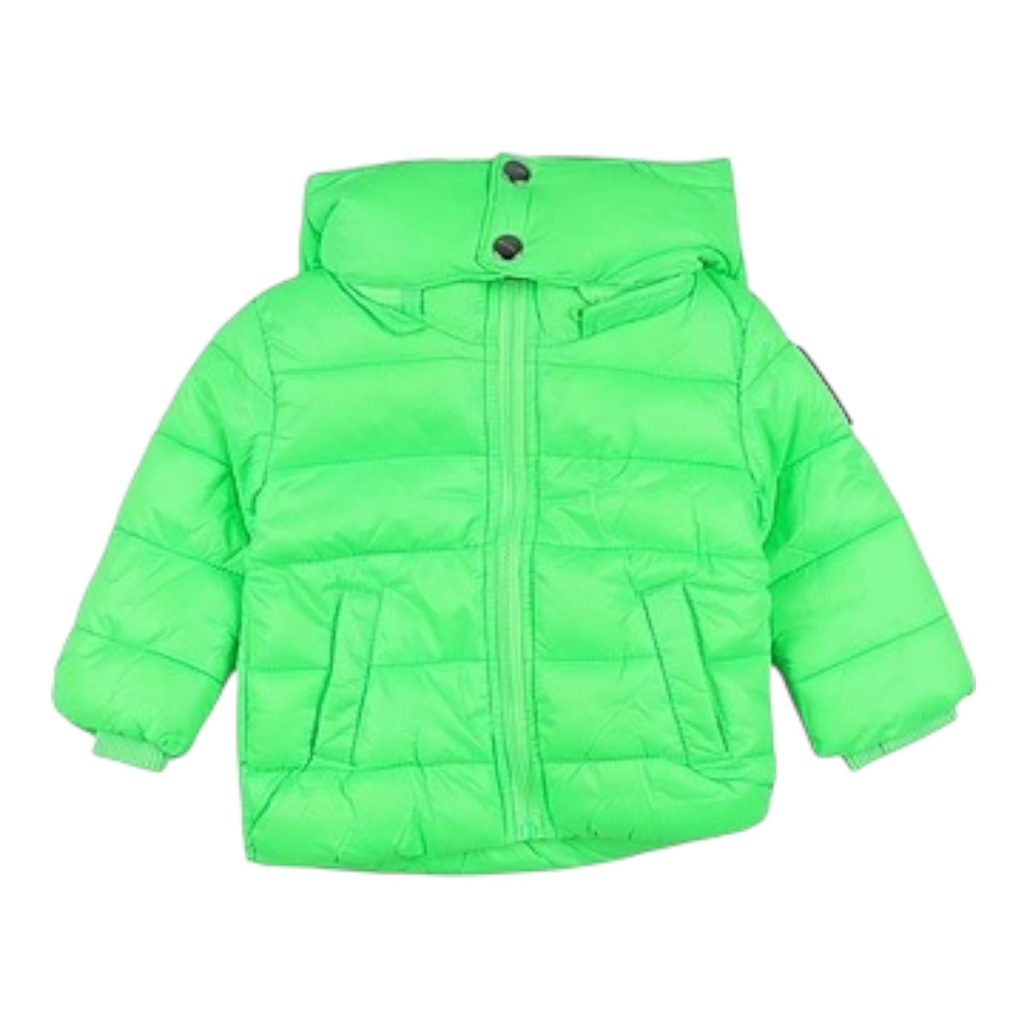 DIESEL giubbino tinta unita con cappuccio Verde fluo per Neonato K00102X VERDE FLUO DIESEL 