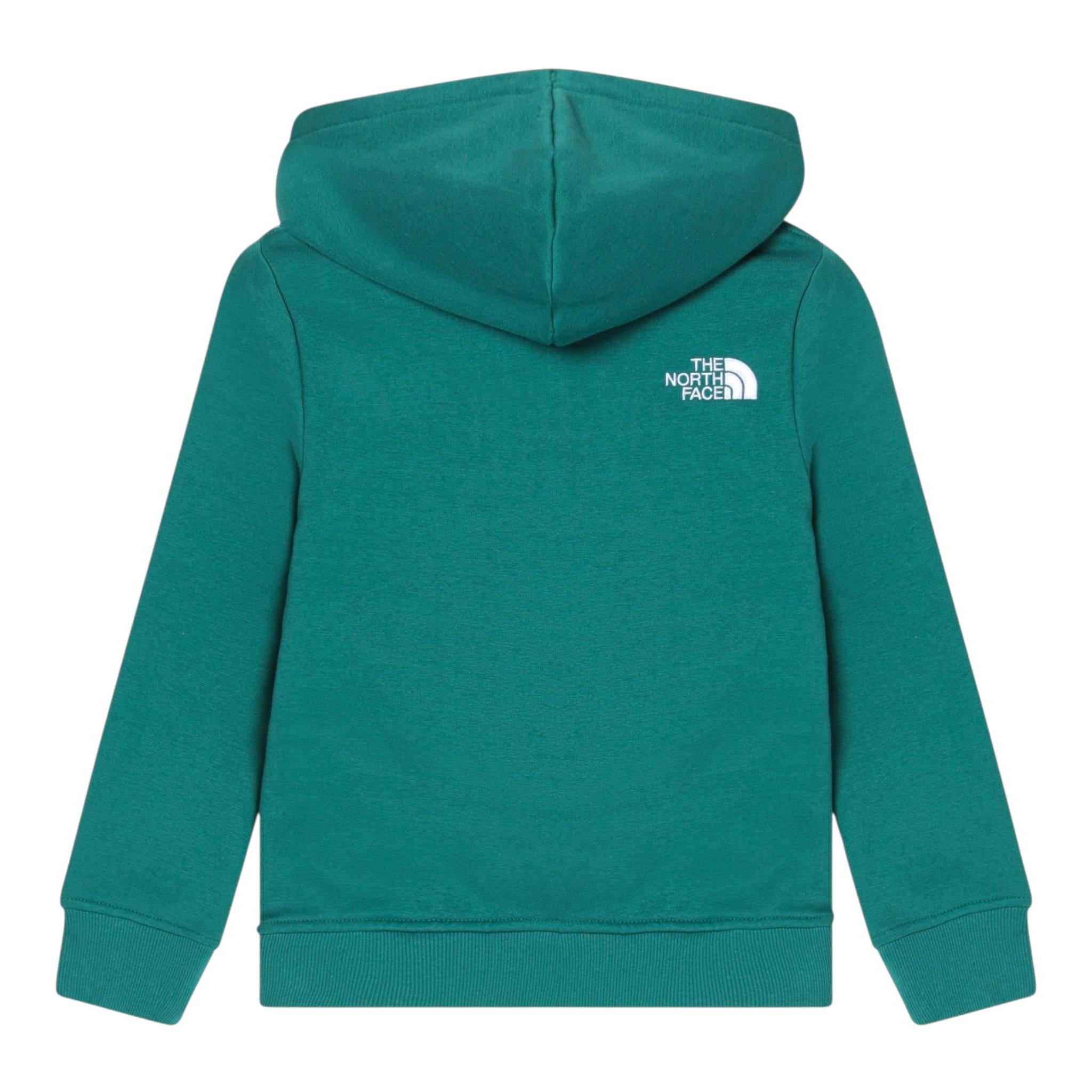 THE NORTH FACE felpa chiusa con cappuccio tinta unita con logo Verde per Bambino NF0A89HHNL1 VERDE THE NORTH FACE 