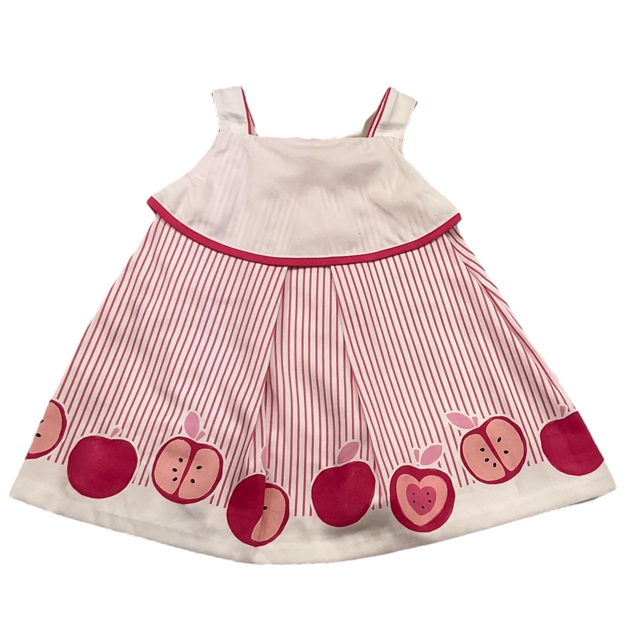 Mayoral Abito Giromanica Fantasia A Righe Bicolore per Neonata 1864 BIANCO/FUXIA MAYORAL 