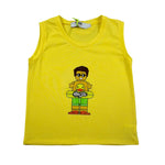 Mousse Canotta Tinta Unita con Stampa per Bambino DINOBEACHH GIALLO MOUSSE 