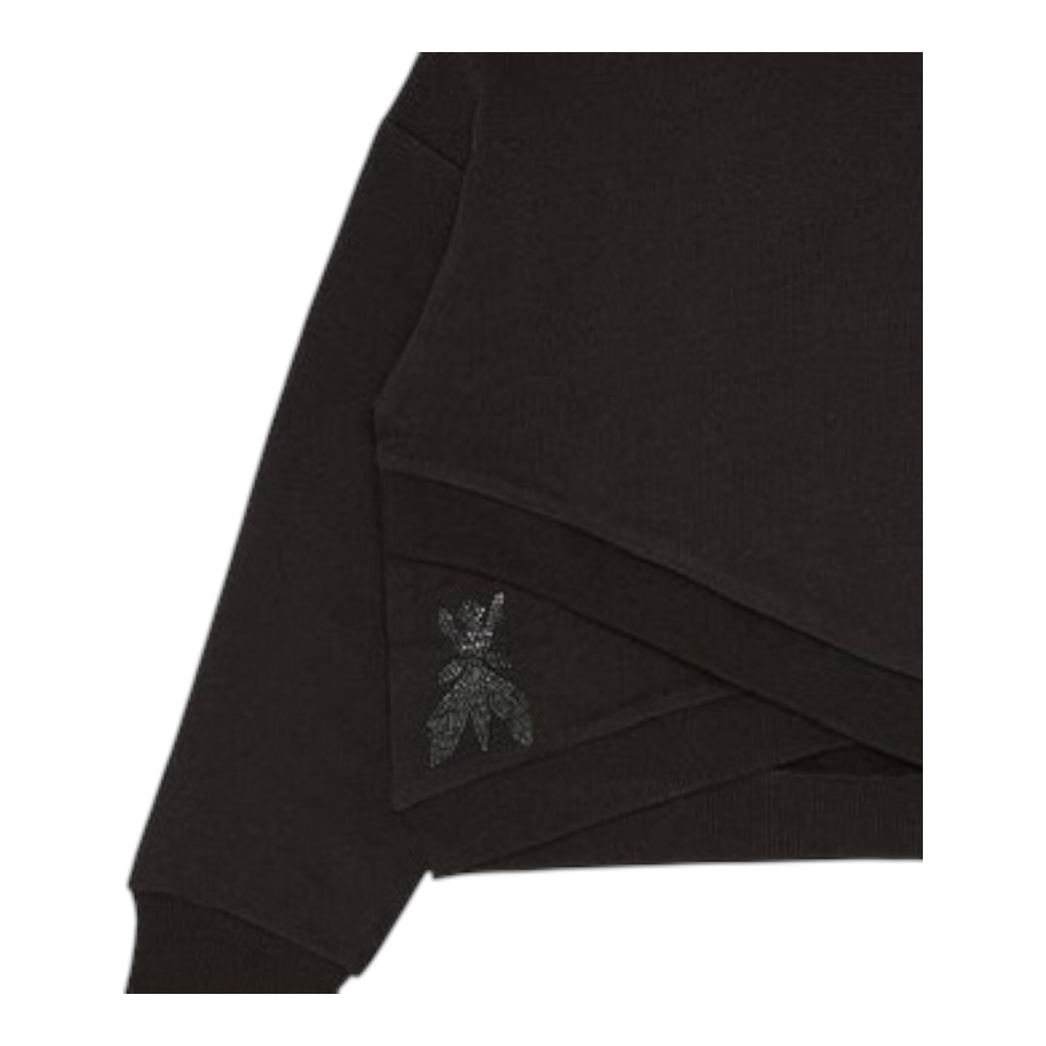 PATRIZIA PEPE felpa chiusa girocollo tinta unita con brillantini Nero per Bambina 7M0833XX NERO PATRIZIA PEPE 