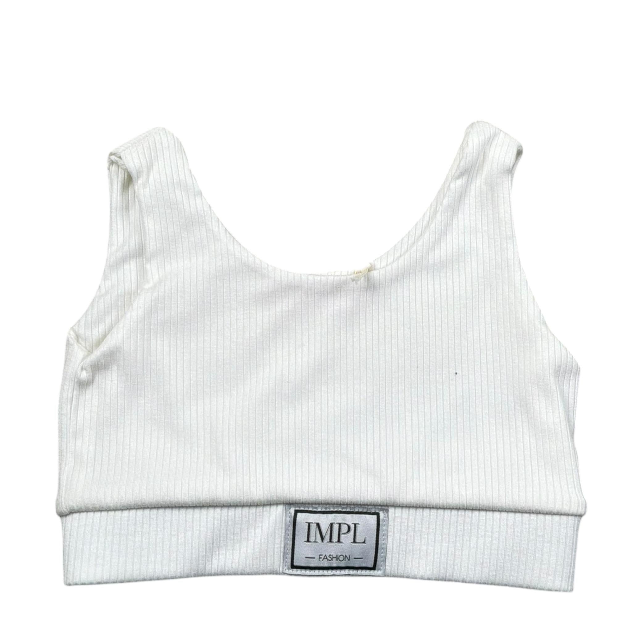 Imperial Kids Top Tinta Unita A Costine per Bambina M023070G75 BIANCO IMPERIAL KIDS 