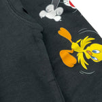 DIADORA felpa tinta unita con cappuccio e stampa looney tunes Nero per Bambino 502180948 NERO DIADORA 